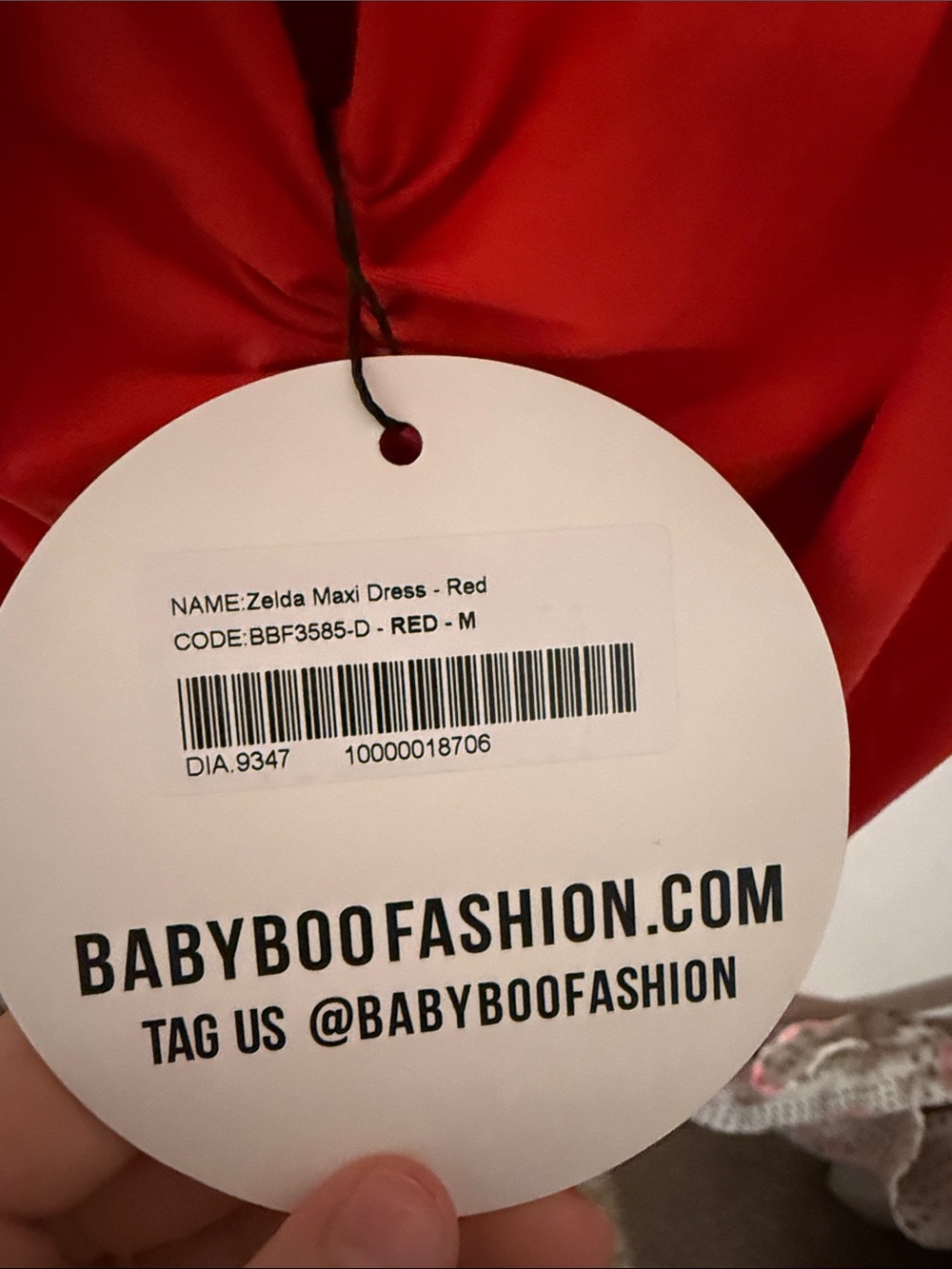 Baby boo Red Prom Maxi Dress - Elegant V-Neck Women's Dress - Picture 4 of 6